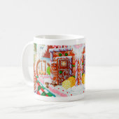 GINGERBREAD ÜBERRASCHENDE weiße Tasse (Vorderseite Links)