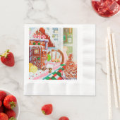 GINGERBREAD ÜBERRASCHUNG geprägtes Mittagsmagazin Serviette (Beispiel)