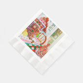 GINGERBREAD ÜBERRASCHUNG geprägtes Mittagsmagazin Serviette (Ecke)