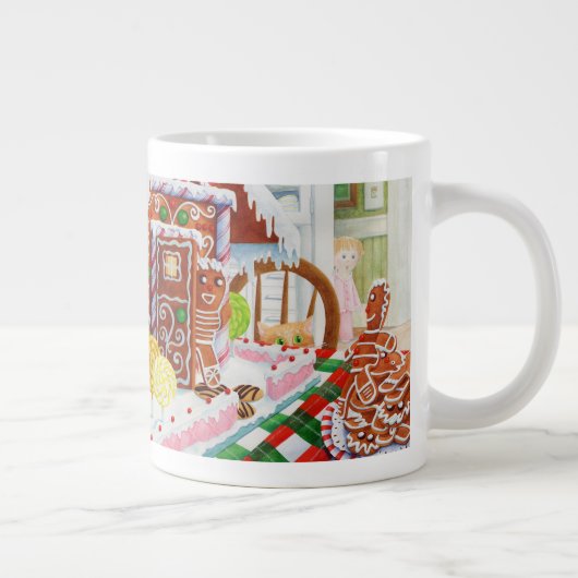 GINGERBREAD ÜBERRASCHUNG Große weiße Tasse (Rechts)