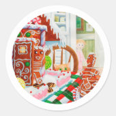 GINGERBREAD ÜBERRASCHUNG Kleine Round Stickers (Vorderseite)