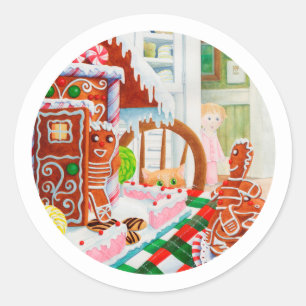 GINGERBREAD ÜBERRASCHUNG Kleine Round Stickers