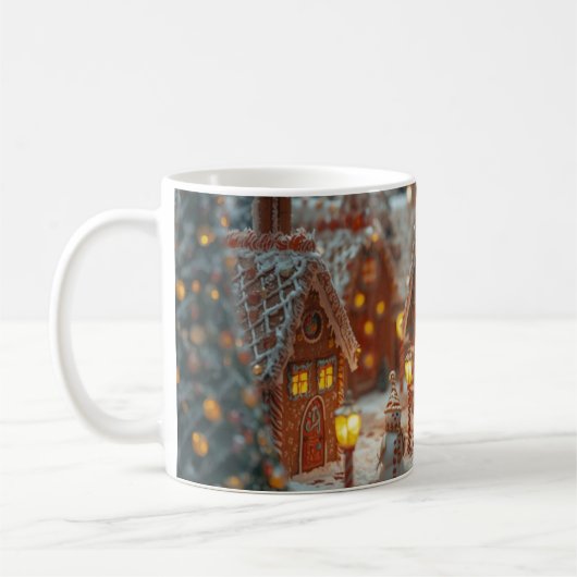 “Gingerbread Village Glow Mug” Kaffeetasse (Links)