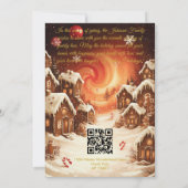 Gingerbread Village mit benutzerdefinierter Famili Einladung (Rückseite)