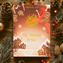 Gingerbread Village mit benutzerdefinierter Famili Einladung