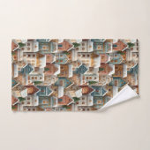 Gingerbread Village Of Decorated Cookie Houses Handtuch (Handtuch)