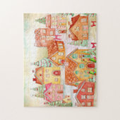 Gingerbread Village Weihnachten Puzzle (Vertikal)