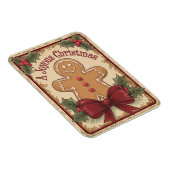 Gingerbread Vintag fröhlich Frohe Weihnachten Magnet (Rechte Seite)