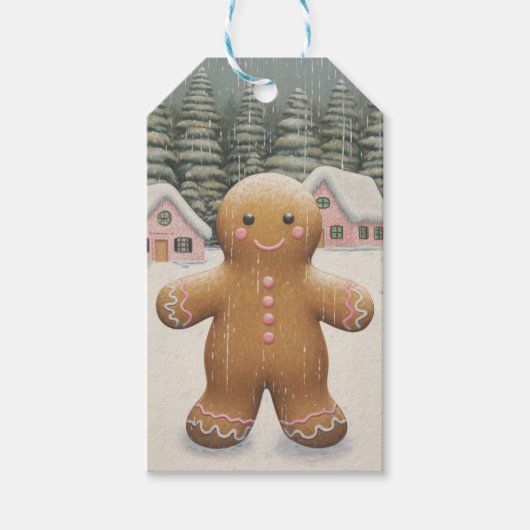Gingerbread Weihnachten Geschenkanhänger (Vorderseite)