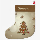 Gingerbread Weihnachtsbaum Großer Weihnachtsstrumpf (Rückseite)