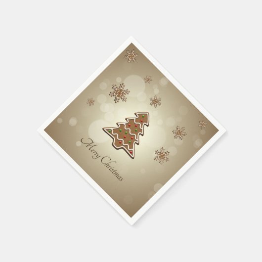 Gingerbread Weihnachtsbaum Serviette (Ecke)