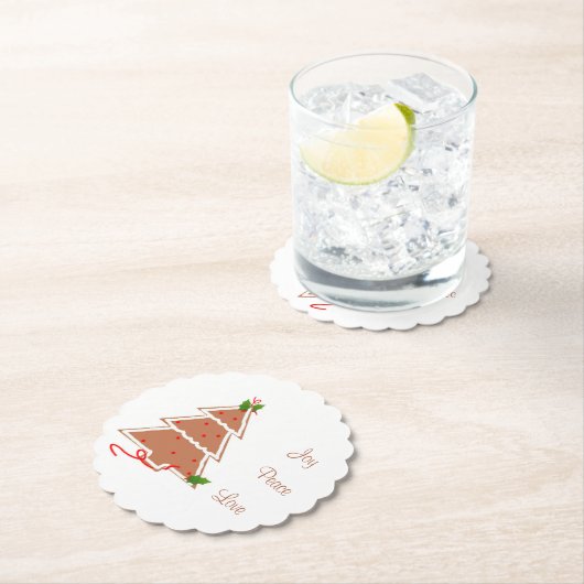 Gingerbread Weihnachtsbaum-Untersetzer Untersetzer (Vor Ort)