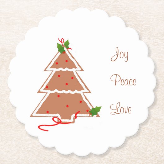 Gingerbread Weihnachtsbaum-Untersetzer Untersetzer (Vorderseite)