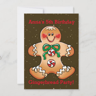 Gingerbread-Weihnachtsfeier-Einladungen Einladung