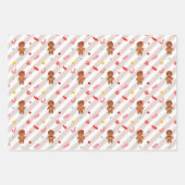 Gingerbread Weihnachtsgeschenke Wrapping Papers Geschenkpapier Set (Vorderseite 2)
