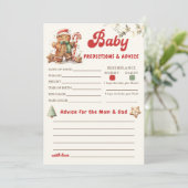 Gingerbread Weihnachtsjugendvoraussagen Advice Gam Einladung (Stehend Vorderseite)