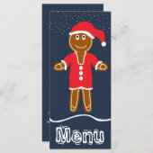 Gingerbread Weihnachtsmenü Menükarte (Vorne/Hinten)