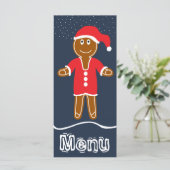 Gingerbread Weihnachtsmenü Menükarte (Stehend Vorderseite)