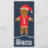 Gingerbread Weihnachtsmenü Menükarte (Vorderseite)