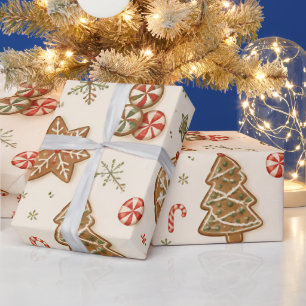Gingerbread-Weihnachtspapier Hübsche Feiertage Geschenkpapier