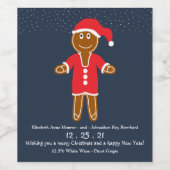 Gingerbread Weihnachtswein Weinetikett (Einzelnes Label)