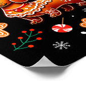 Gingerbread Weiner Dog Lover Dachshund Christmas C Poster (Ecke)