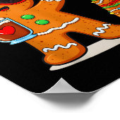 Gingerbread Women Drinking Coffee Christmas Tree C Poster (Ecke)