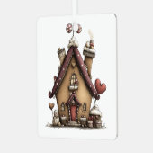 Gingerbread Wonderland Ornament Aus Metall (Vorderseite links)
