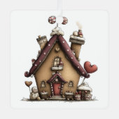 Gingerbread Wonderland Ornament Aus Metall (Vorderseite)