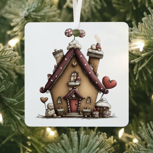 Gingerbread Wonderland Ornament Aus Metall (InSitu)