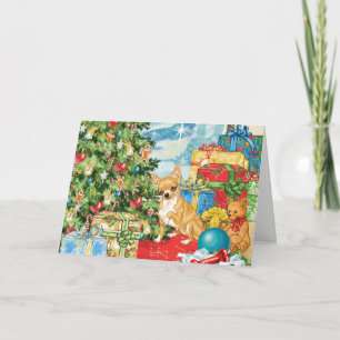 Gingerbread wünscht Chihuahua Weihnachtskunst Feiertagskarte