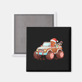 Gingerbread Xmas Candy Truck Funny Christmas Bakin Magnet (Vorderseite/Rückseite)