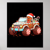 Gingerbread Xmas Candy Truck Funny Christmas Bakin Poster (Vorne)