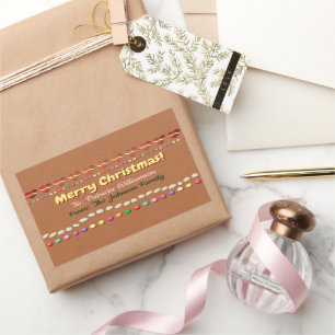 Gingerbread Xmas Geschenketikett Rechteckiger Aufkleber
