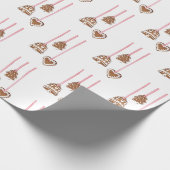 Gingerbread Xmas Ornamente Geschenkpapier (Ecke)