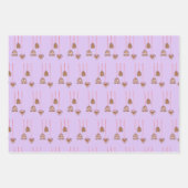 Gingerbread Xmas Ornamente Geschenkpapier Set (Vorderseite 3)