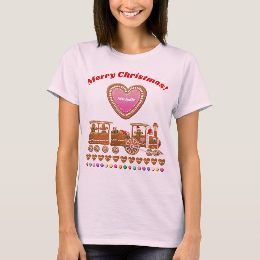 Gingerbread Xmas Train T-Shirt (Vorderseite)