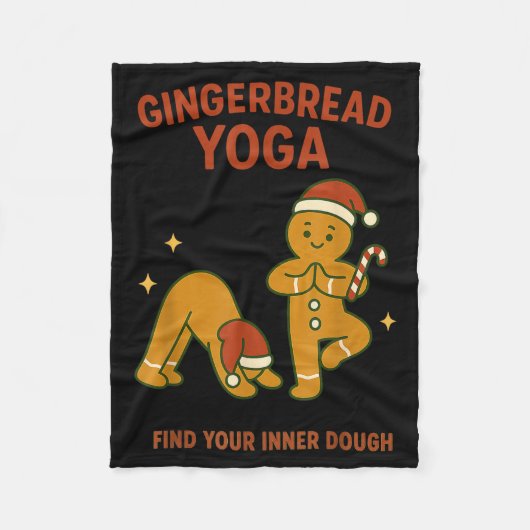 Gingerbread Yoga – Fun Holiday “find Your Inner Do Fleecedecke (Vorderseite)