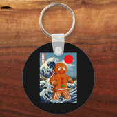 Gingerbread-zilla Vintage Japanese Art Funny Chris Schlüsselanhänger (Vorderseite)