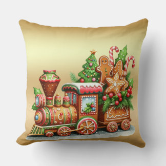 Gingerbread-Zug-Feiertags-Wurfkissen Kissen