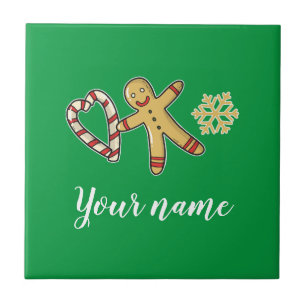 Gingerbreadman-Liebe Fliese