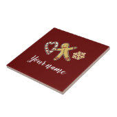 Gingerbreadman-Liebe Fliese (Seite)