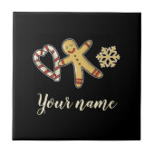 Gingerbreadman-Liebe Fliese (Vorderseite)