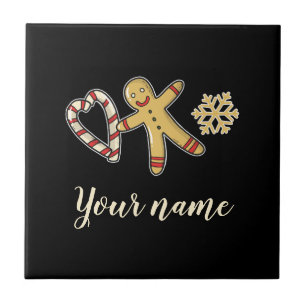 Gingerbreadman-Liebe Fliese