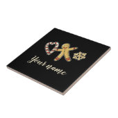 Gingerbreadman-Liebe Fliese (Seite)