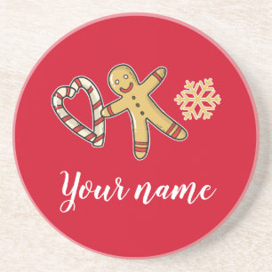 Gingerbreadman-Liebe Getränkeuntersetzer