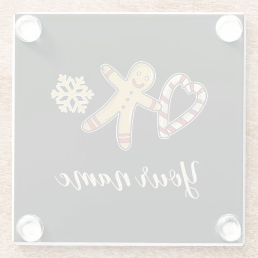 Gingerbreadman-Liebe Glasuntersetzer (Rückseite)