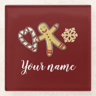 Gingerbreadman-Liebe Glasuntersetzer
