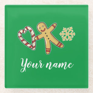 Gingerbreadman-Liebe Glasuntersetzer