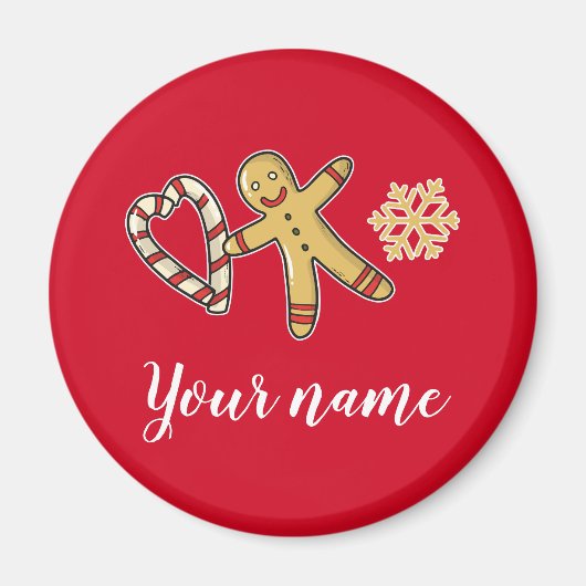 Gingerbreadman-Liebe Magnet (Vorne)